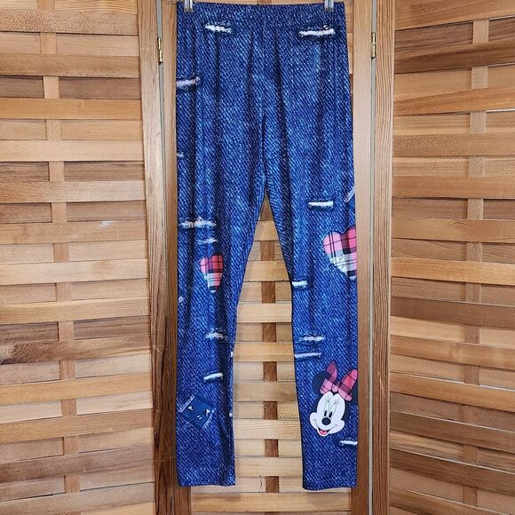 Disney Minnie Mouse Girls Leggings Size XL(14-16) - Picture 1 of 4